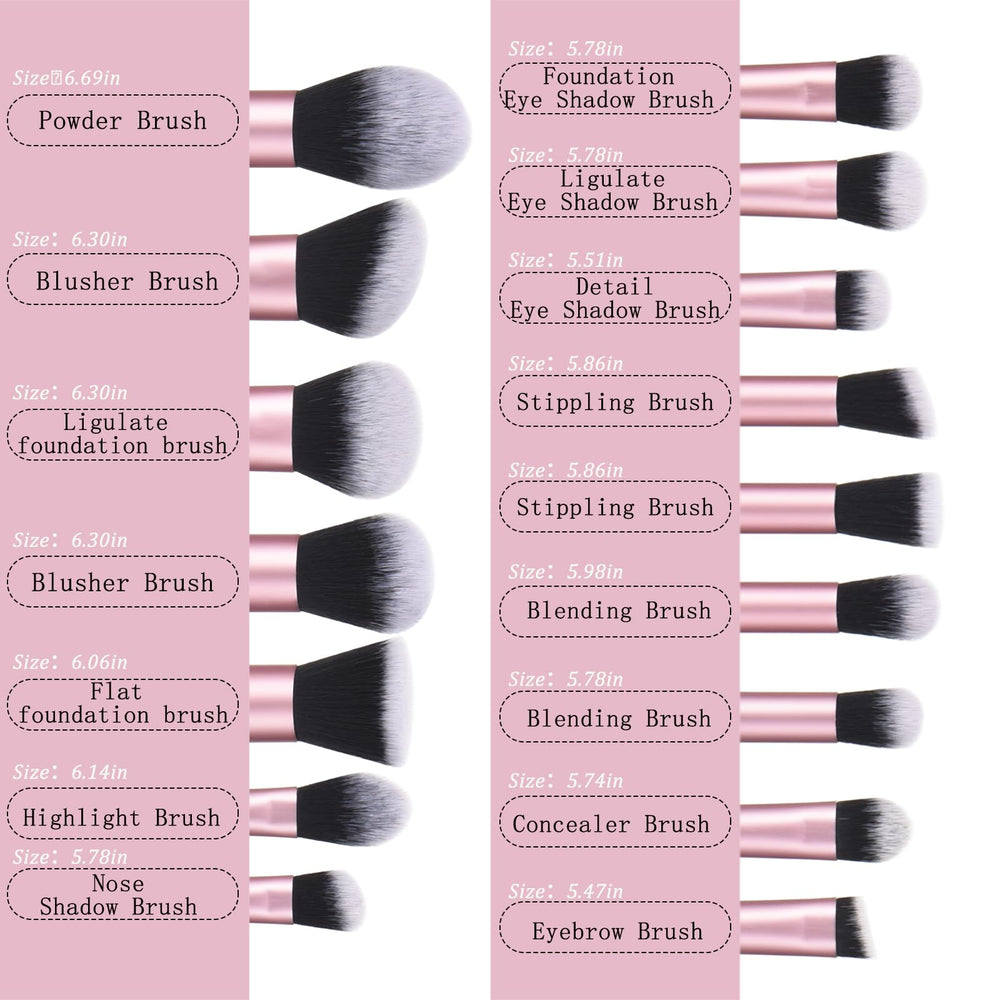 111 makeup brushes soft synthetic bristles gentle on skin and easy to clean