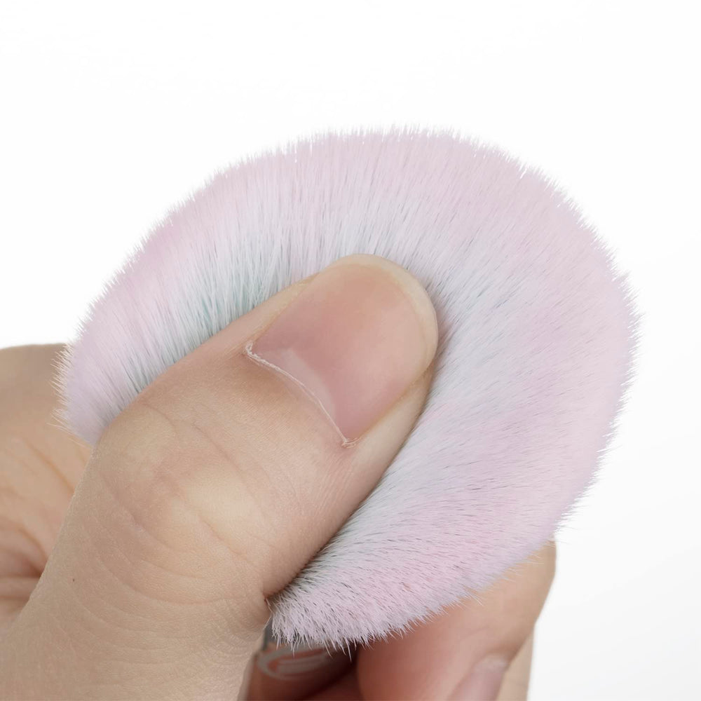 111 pink blue gradient foundation brush for smooth, even coverage