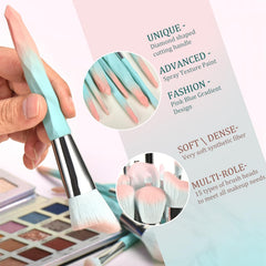 111 pink blue gradient brush handle close-up shows premium grip