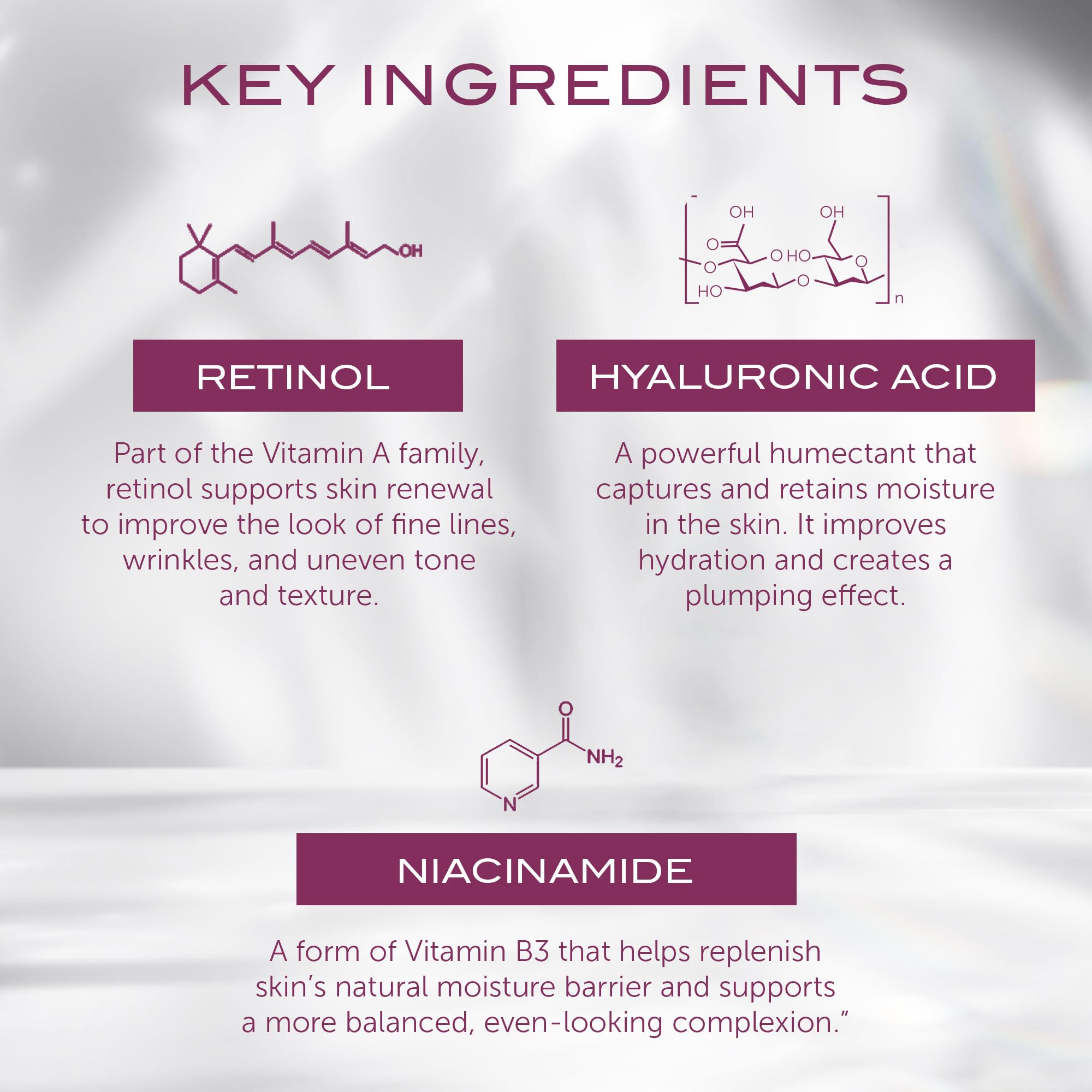 111SKIN Black Diamond Eye Mask ingredients retinol hyaluronic acid niacinamide detail