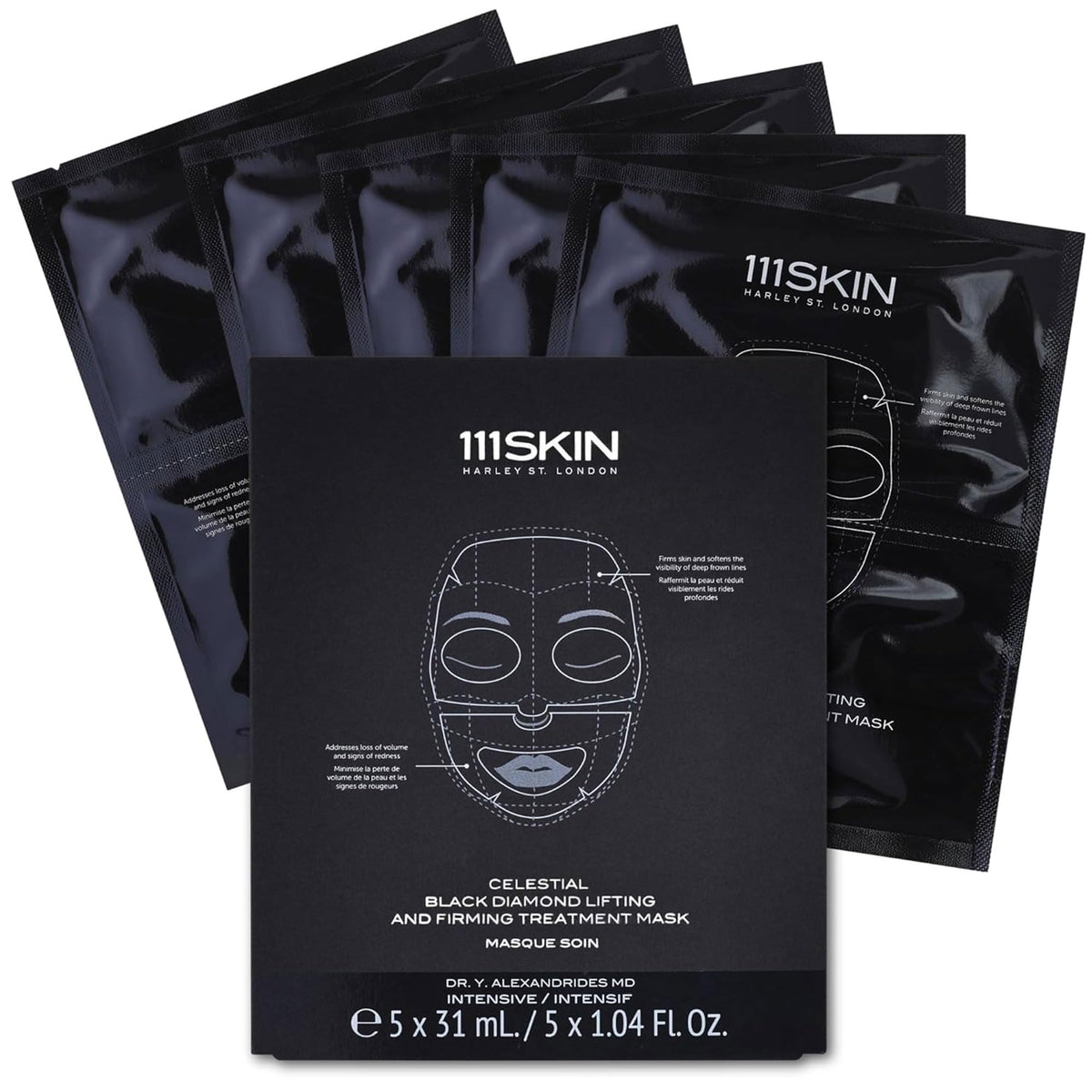 111SKIN Celestial Black Diamond upper-section closeup for smoother-looking frown lines