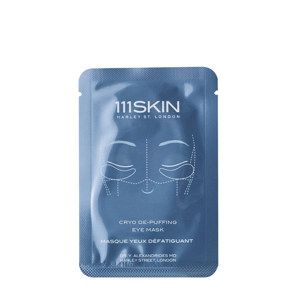 111SKIN Cryo De-Puffing Eye Mask peptide complex reduces fluid buildup
