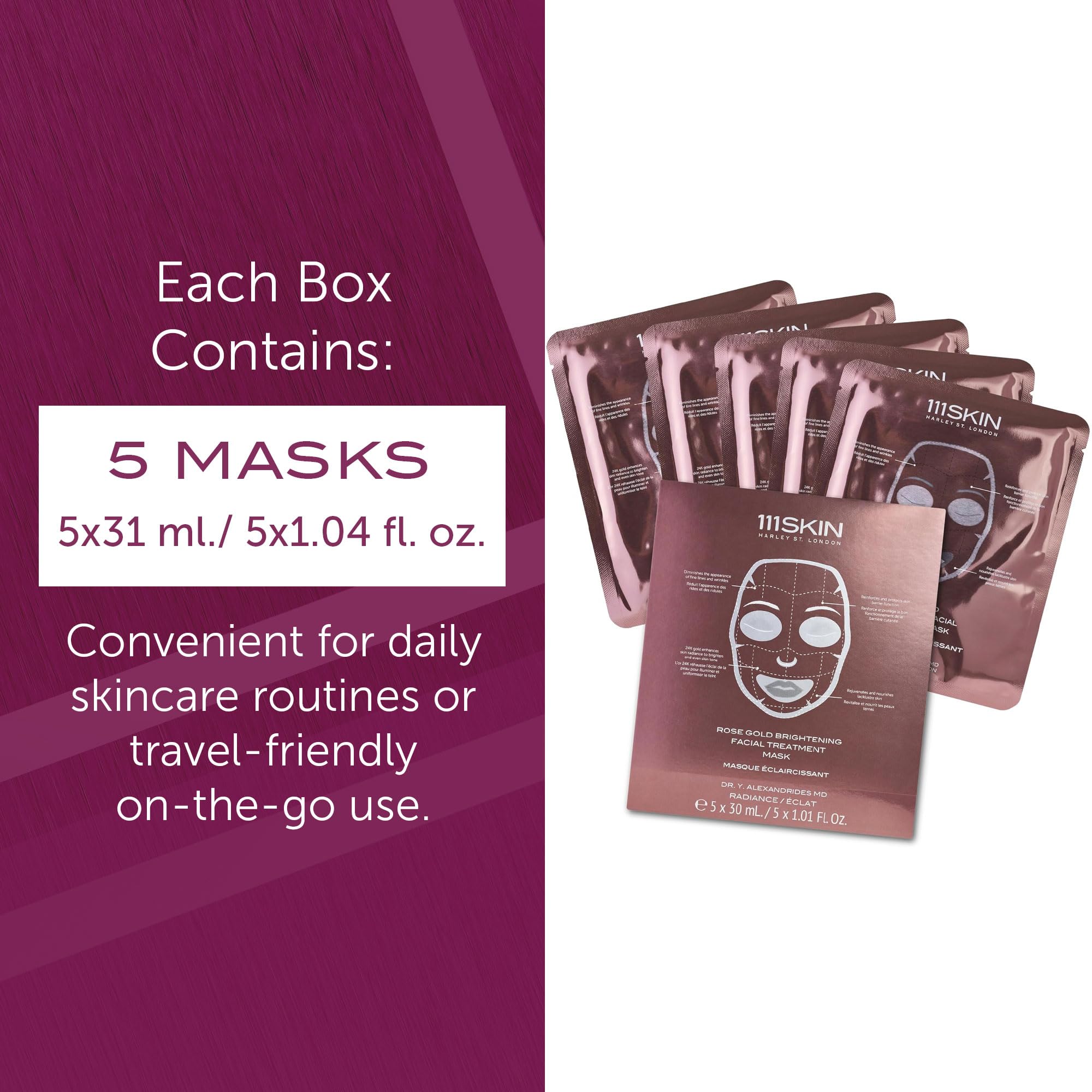111SKIN Rose Gold Brightening Mask glow-boosting formula for event-ready skin