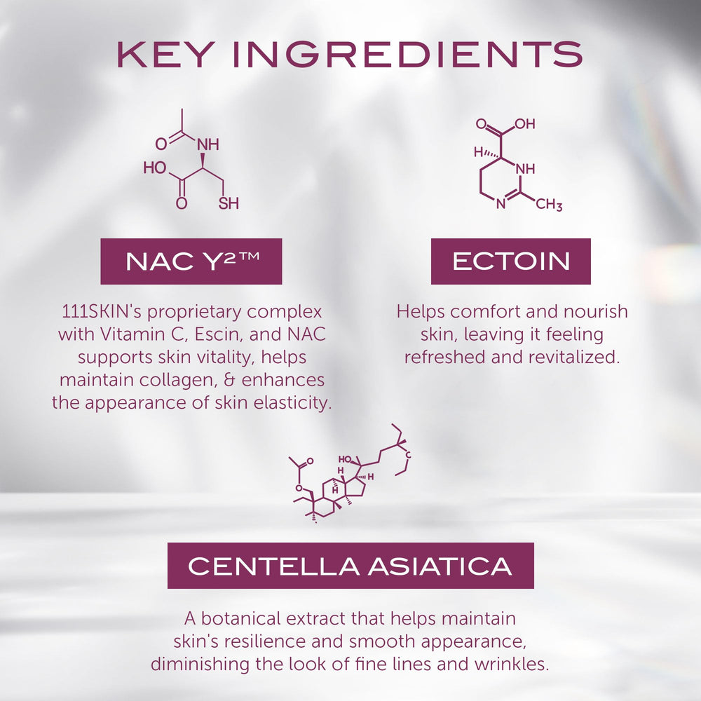 111SKIN Y Theorem hydration glow visual suggests enhanced moisture for luminous skin
