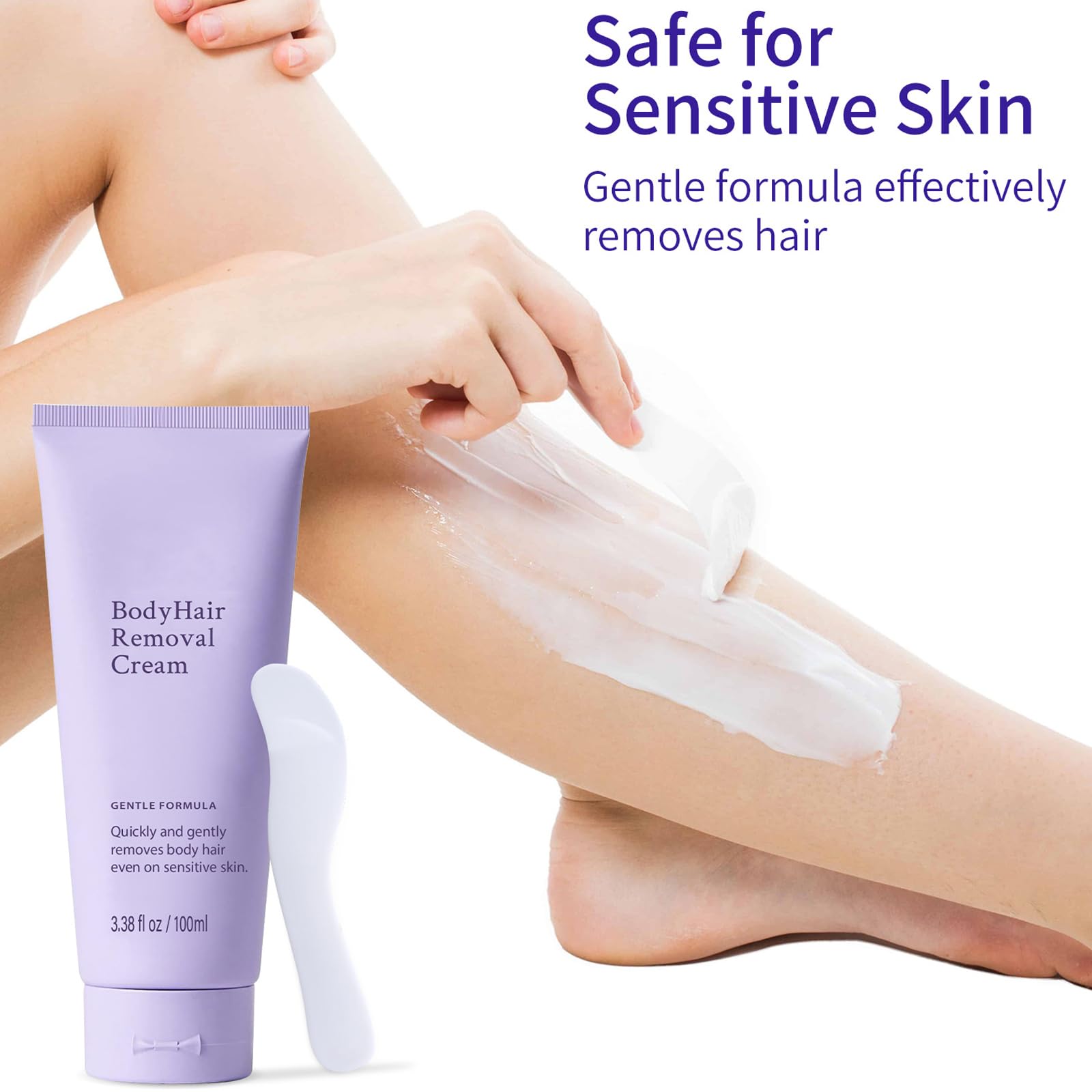 2pcs gentle body hair removal cream bottle-packaging showcases compact dual-pack