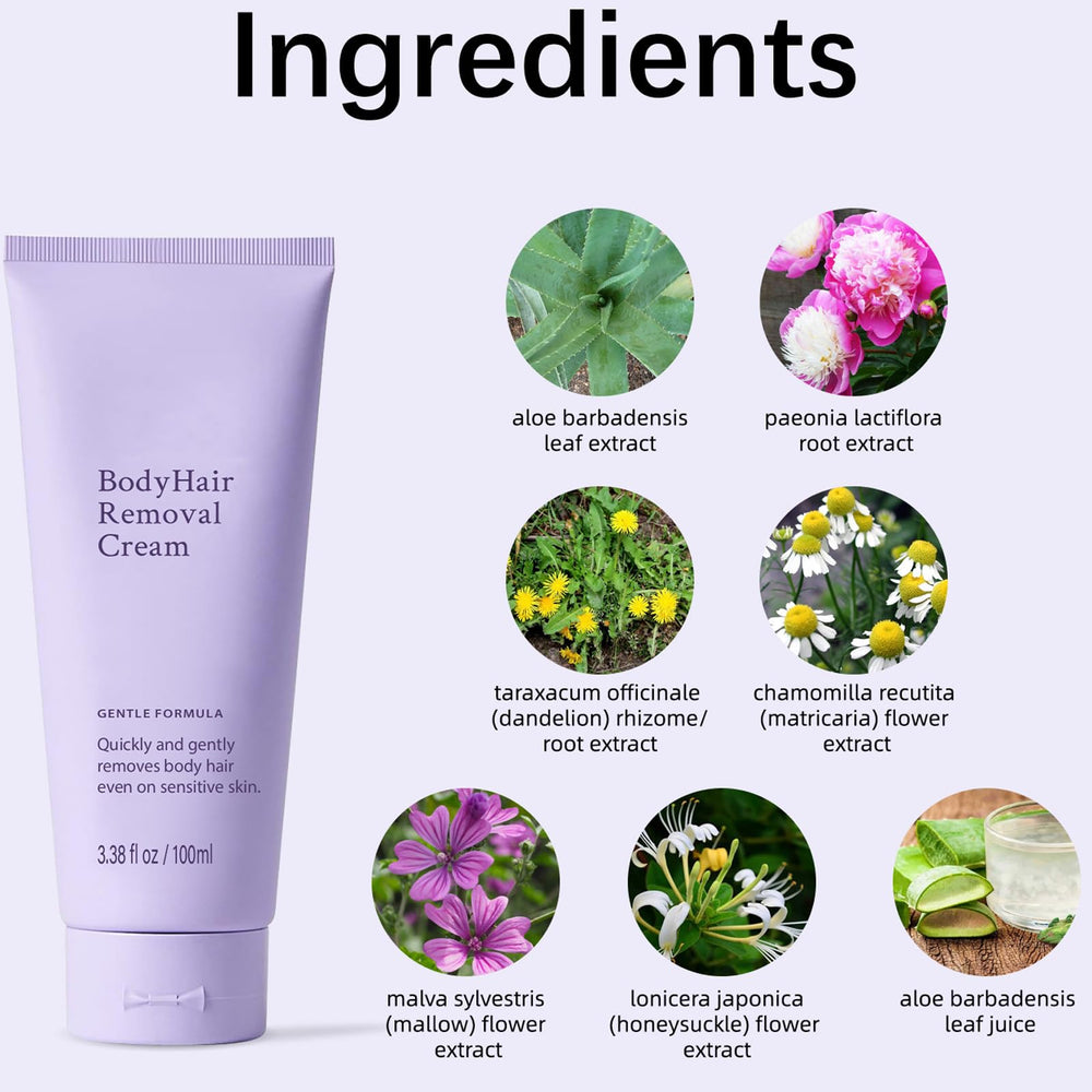 2pcs gentle body hair removal cream unisex-skin emphasizes suitability for all