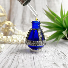 3 ARCHES USA blue cobalt glass vial; gift-ready packaging for spiritual occasions
