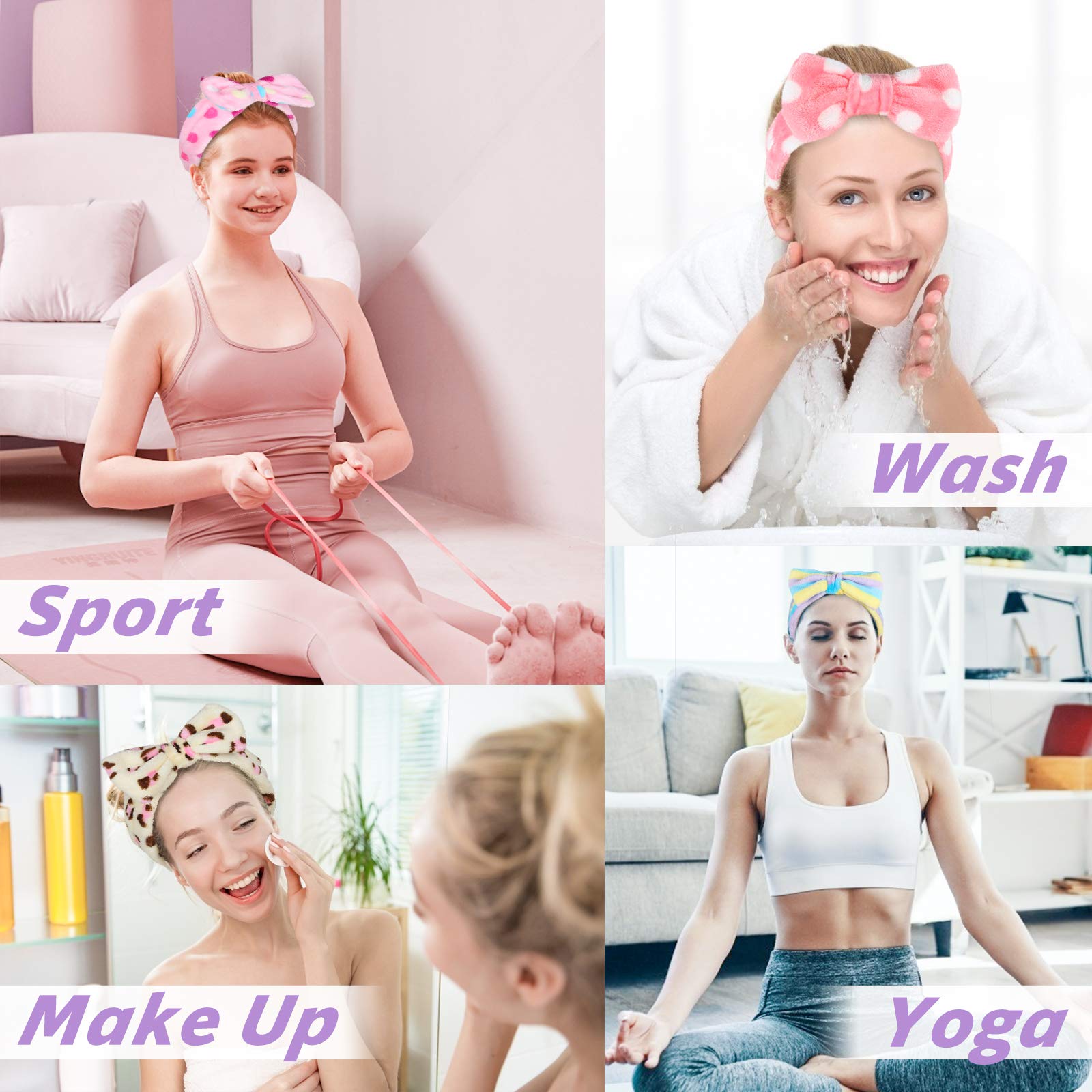 3 otters headbands in stripes, dots, and leopard add stylish options for sleep and yoga