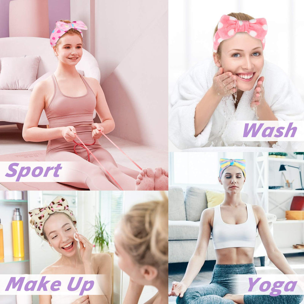 3 otters headbands in stripes, dots, and leopard add stylish options for sleep and yoga