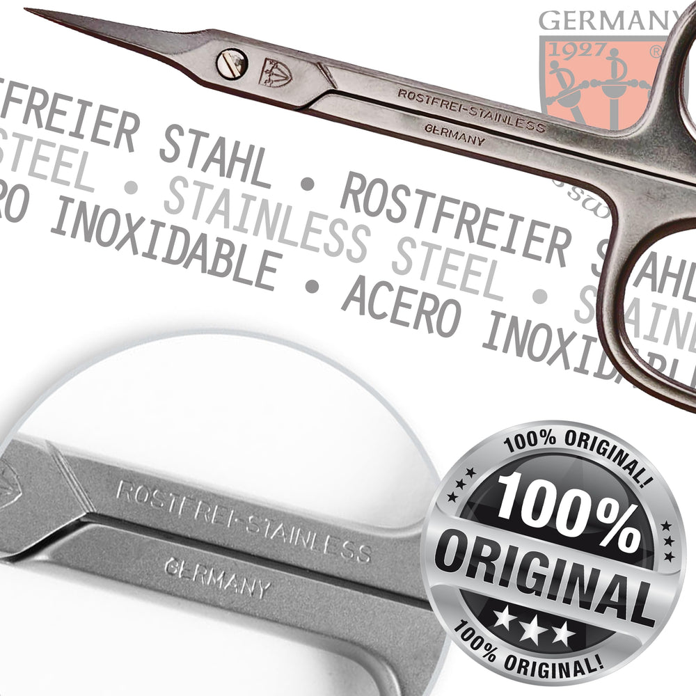 3 Swords Germany cuticle scissors case keeps blades safe during travel.