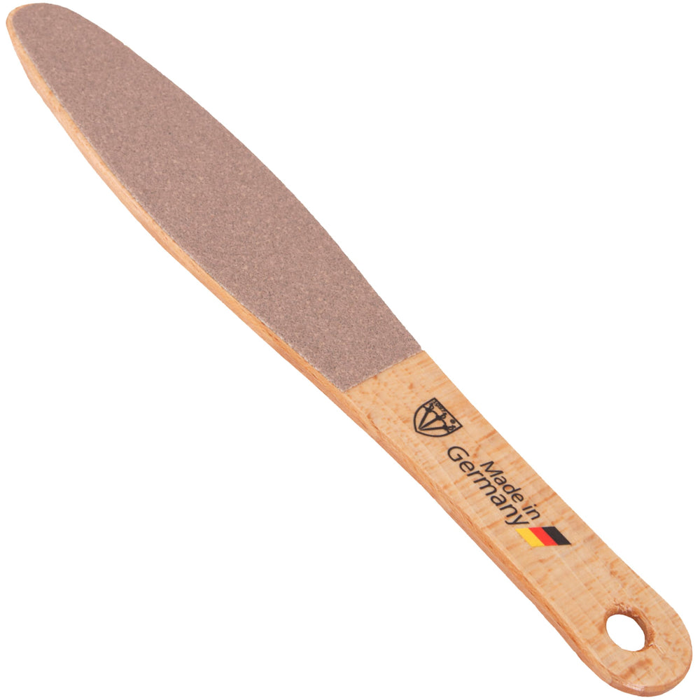 3 Swords Germany foot file full view with two-sided grit for callus removal.