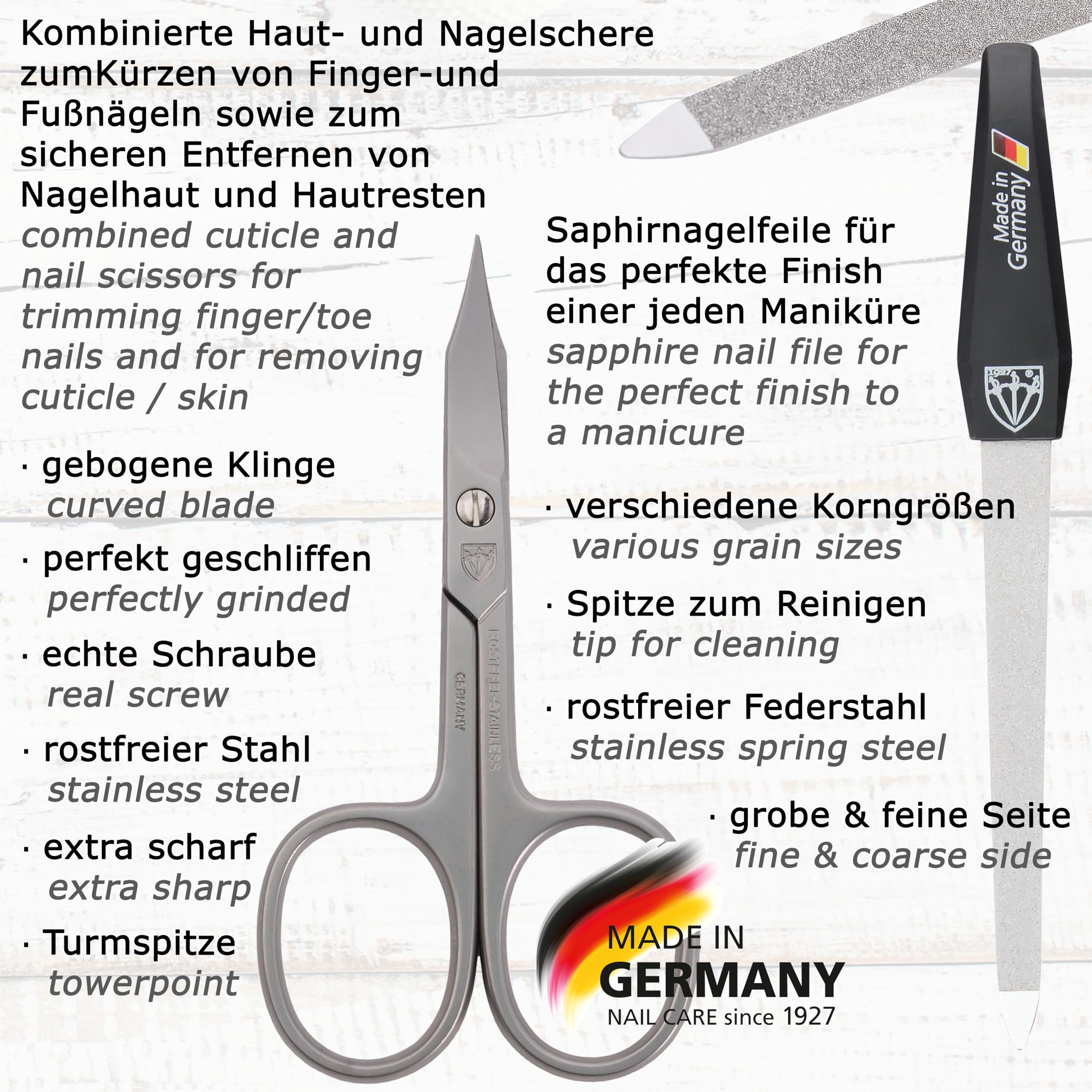 3 Swords Germany MEN'S KIT cuticle scissors for neat edges