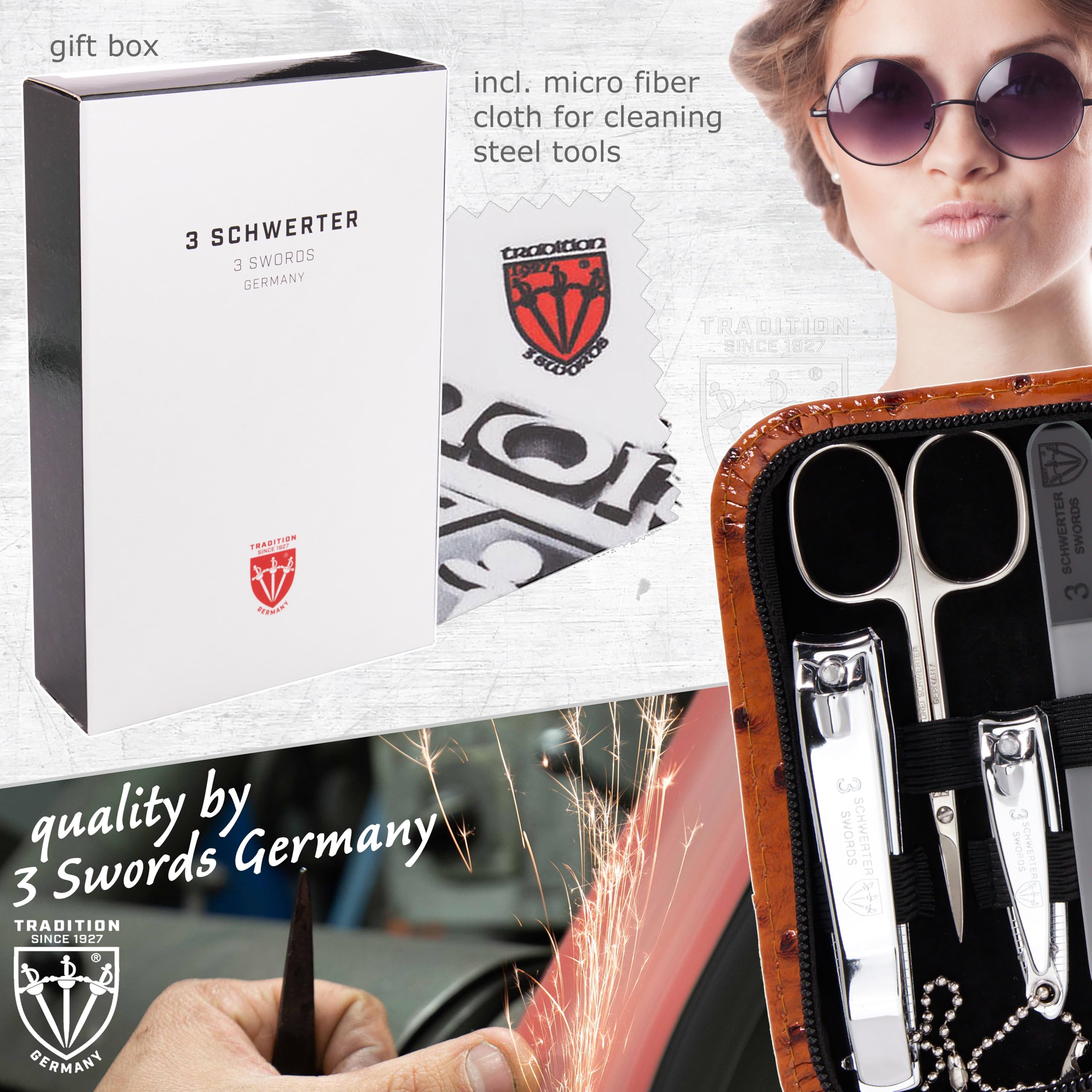 3 Swords Germany double-sided nail file for versatile filing