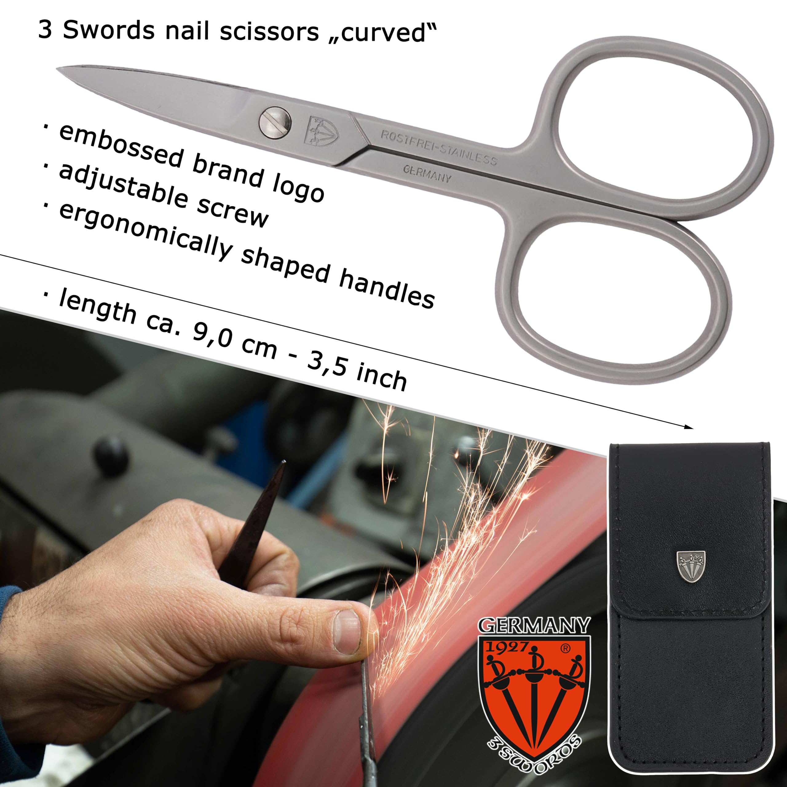 3 Swords Germany blade-detail image highlights smooth cutting action.