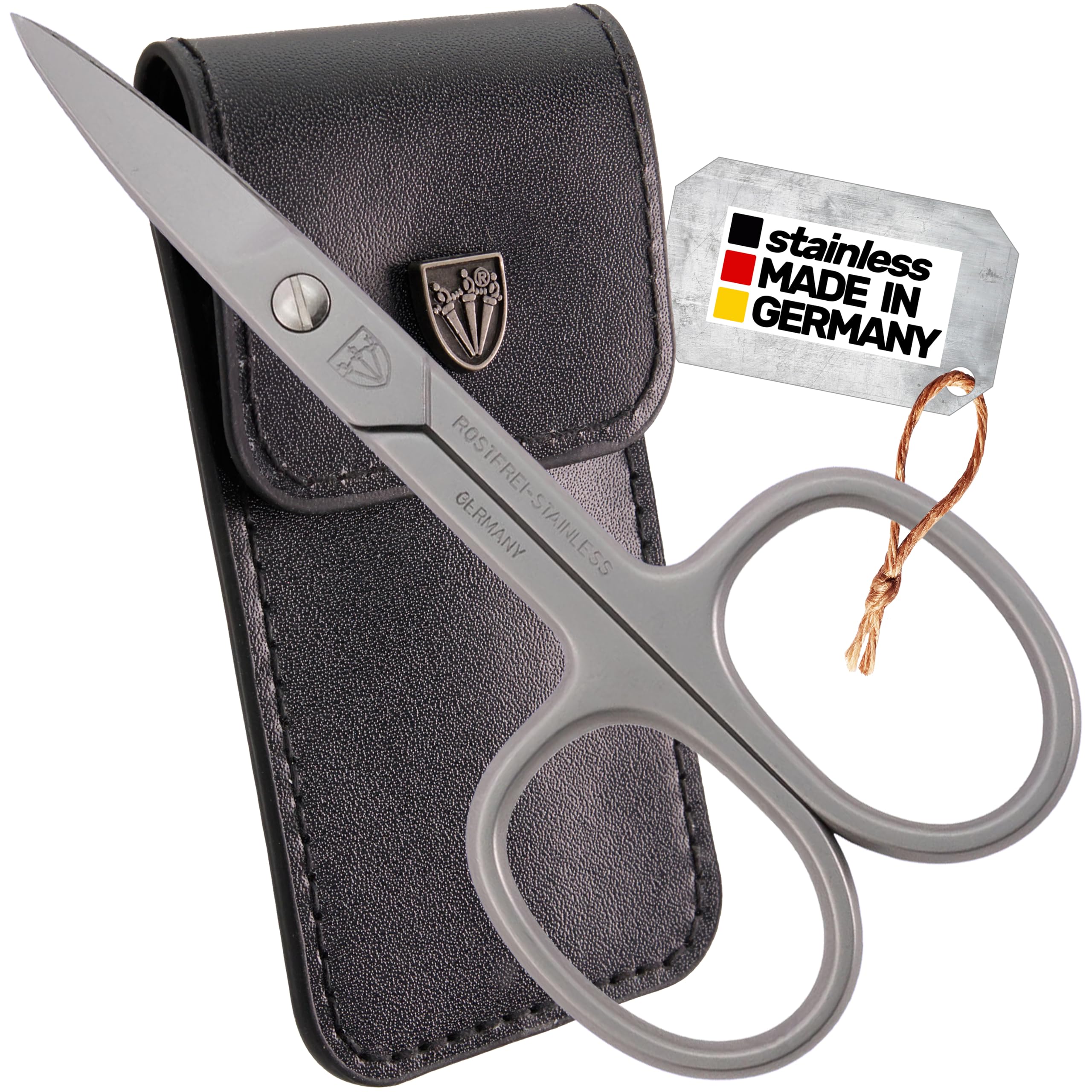 3 Swords Germany nail scissors in case for portable precise grooming.