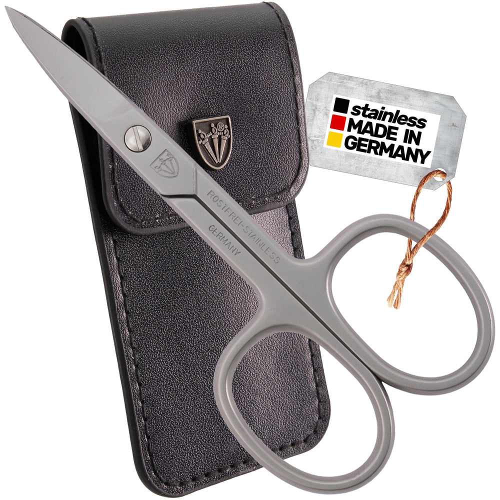 3 Swords Germany nail scissors in case for portable precise grooming.