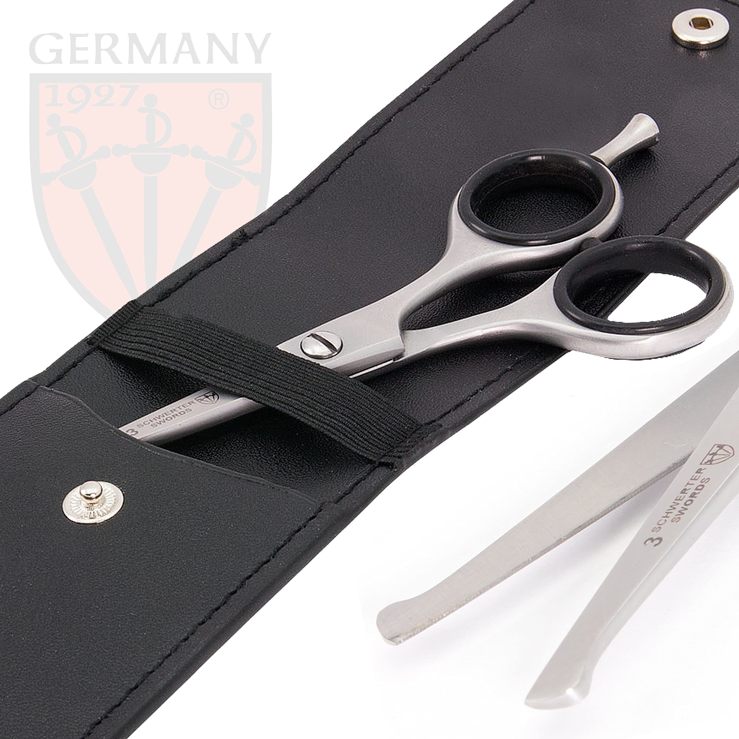 3 Swords Germany nose scissors blade closeup showing precision