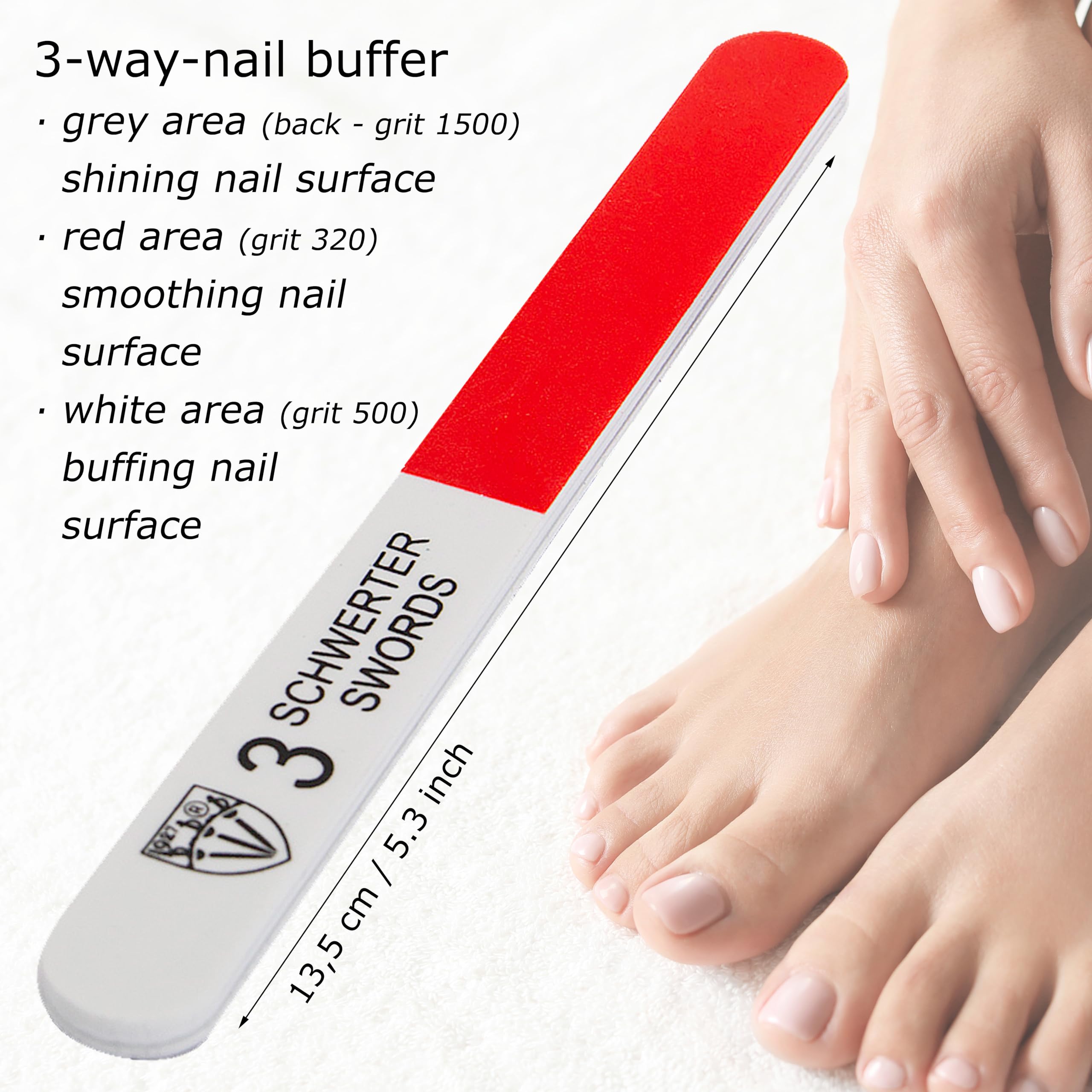 3 Swords Germany sapphire nail files 4-5 inch for controlled filing at home