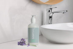 39° North Shampoo eucalyptus lavender lather ready for spa-like wash.