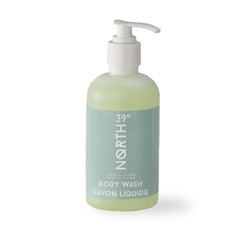 39° North Body Wash bottle with eucalyptus lavender delivers spa-like cleansing at home.