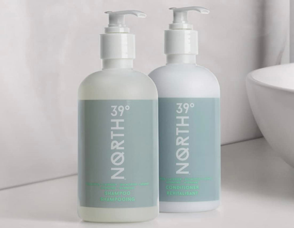 39° North hair after use moisture glow shows nourished strands