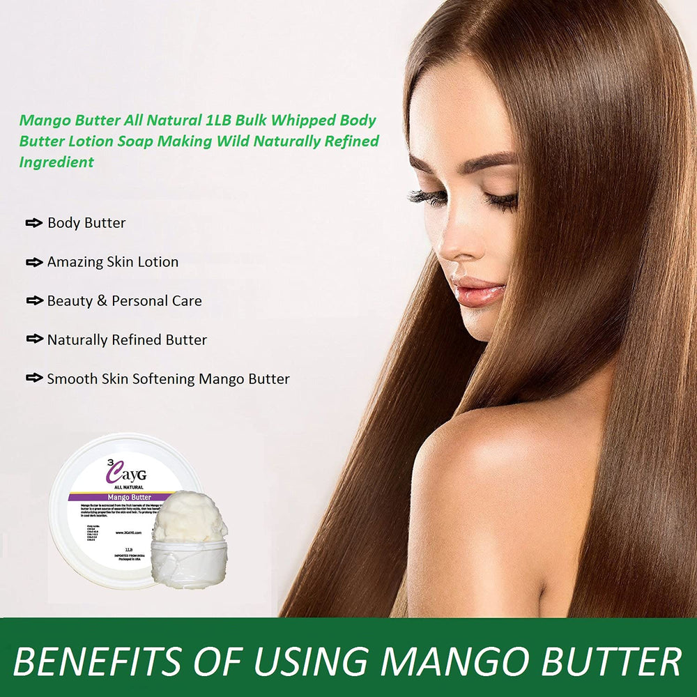 3CAYG Mango Butter Non-Gritty Texture highlights easy skin application.