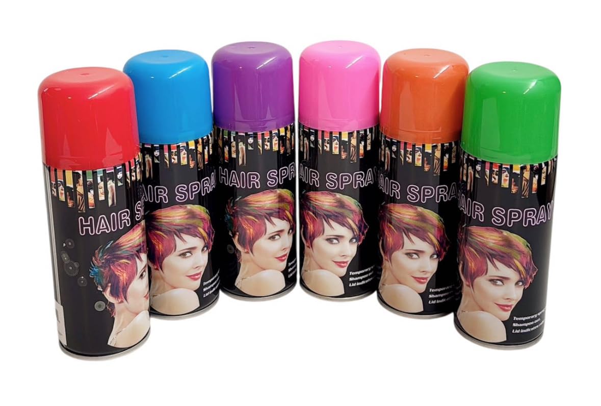 3QUZ temporary hair color spray aerosol can enables easy, mess-free application