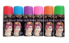 3QUZ temporary hair color spray six-colors pack with vibrant party-ready hues