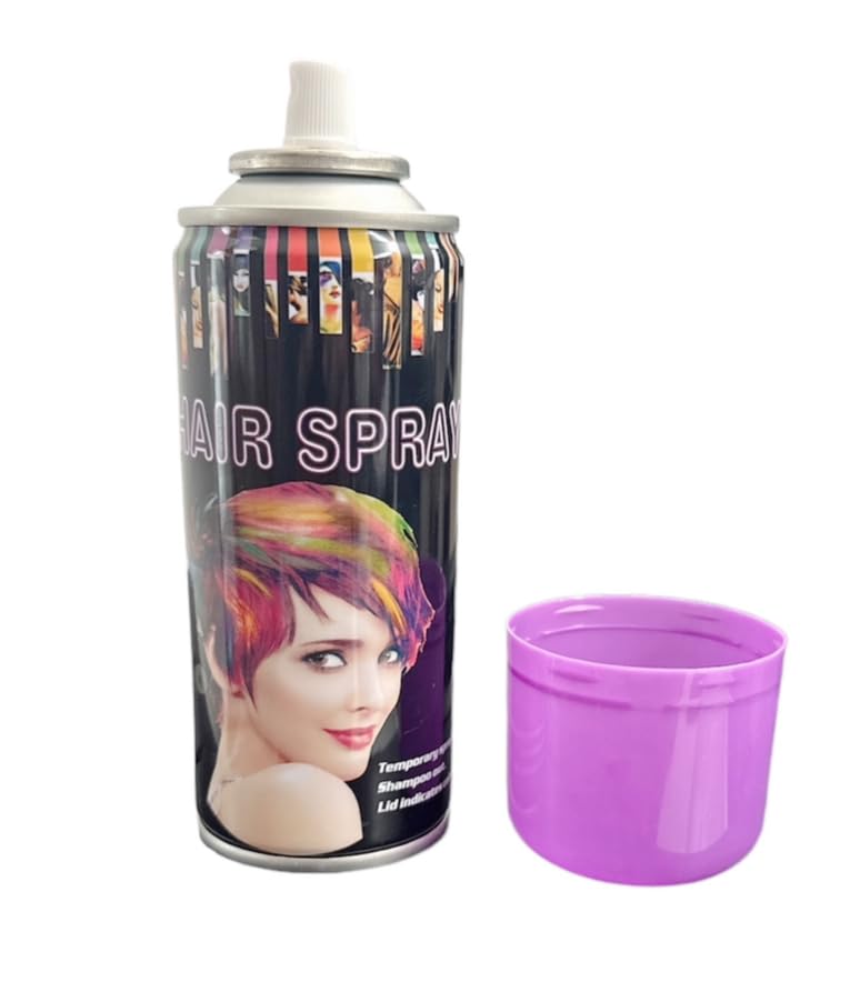 3QUZ temporary hair color spray water-resistant formula preserves vivid color through events