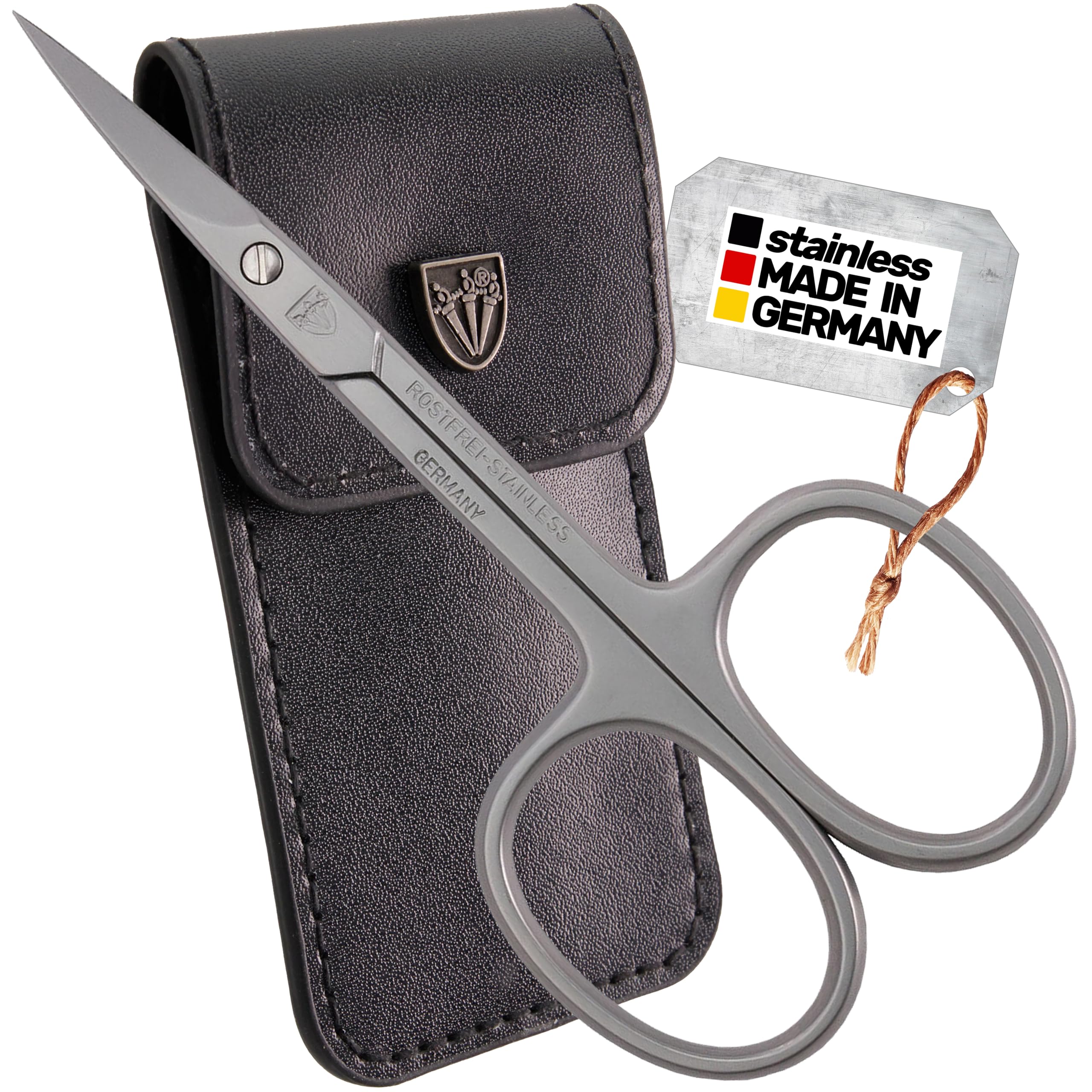 3 Swords Germany curved cuticle scissors closeup for precise trimming in manicure routines.