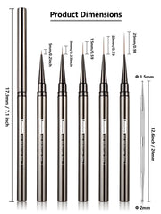 3zorqinron Nail Liner Brush 20mm bristles for bigger decorative lines and fills.