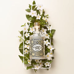 Glass bottle with 4711 Jasmine label conveys premium unisex fragrance