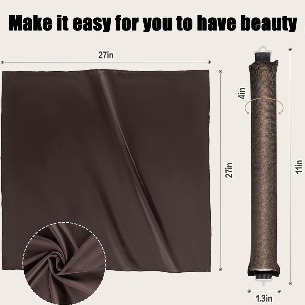 5Pcs heatless hair curler closeup material confirms snag-free soft fabric.