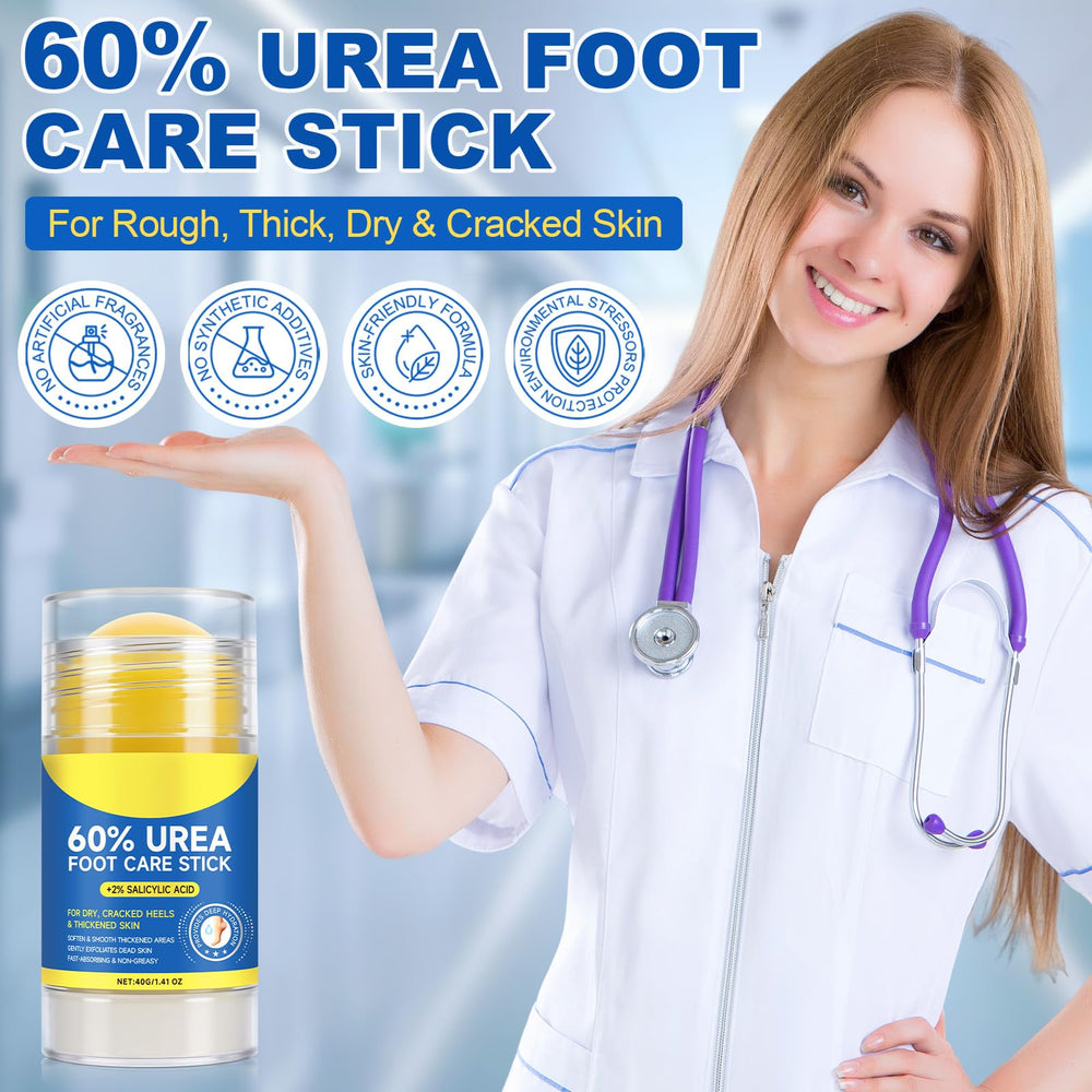60% urea cream stick two-pack packaging for convenient refills