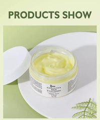 7better Stretch Mark Cream abdomen massage shows application on abdomen for slack-line support.