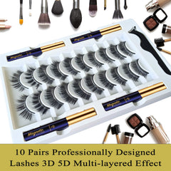 7C SevenCrown reusable eyelashes set of 10 pairs for versatile looks