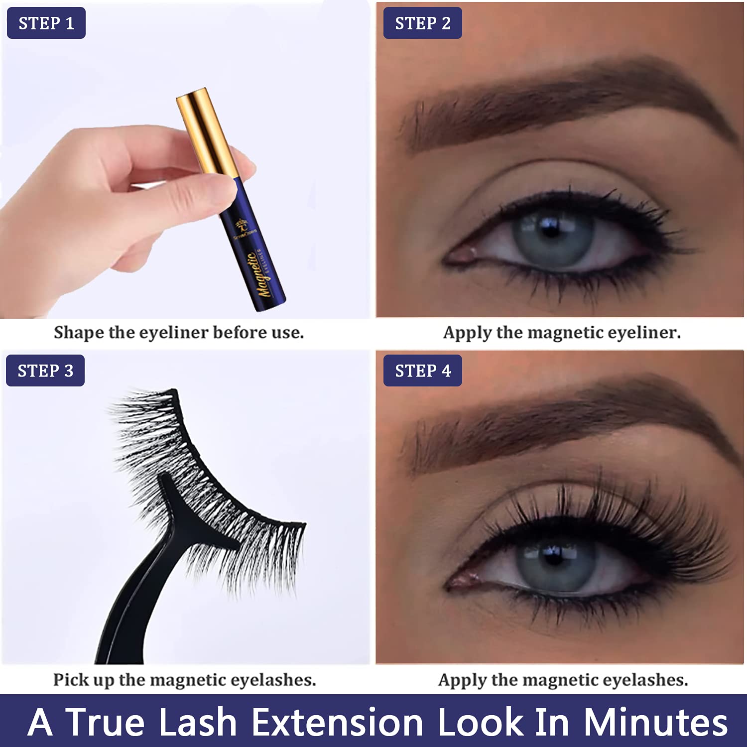 7C SevenCrown natural-looking lashes enhance eyes with subtle volume