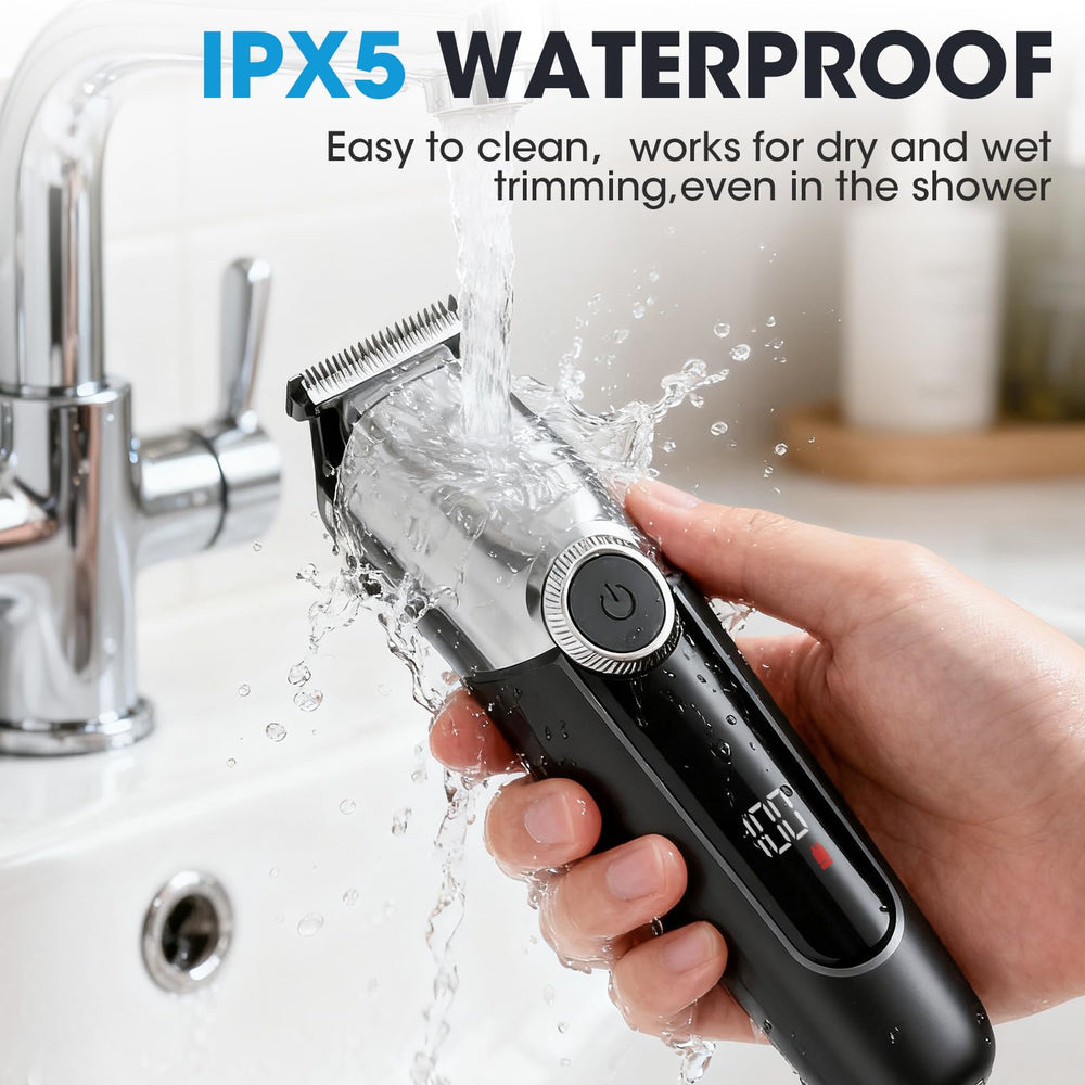 7d24hcare beard trimmer waterproof image demonstrates easy wash after use