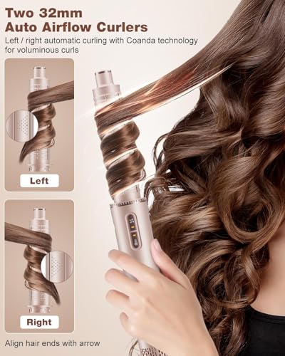 7MAGIC 32mm auto-wrap curlers for quick, even curls using Coanda effect