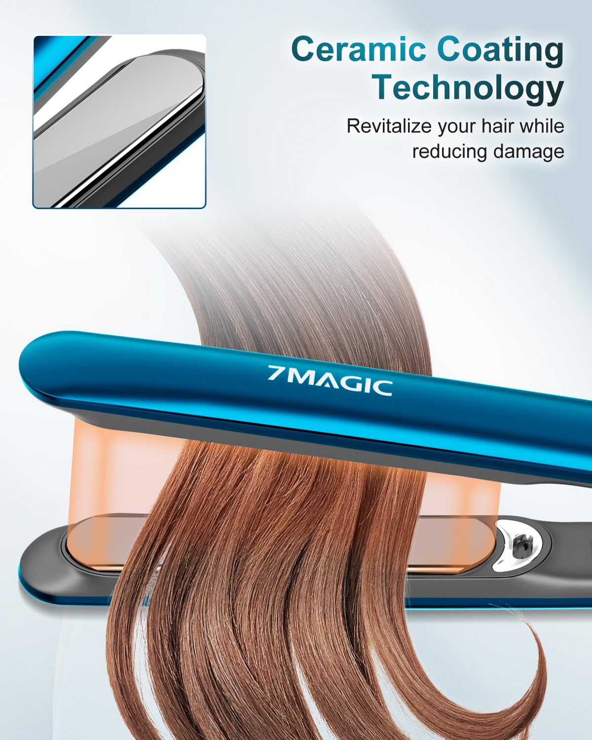 7MAGIC 3D floating plates adapt to hair contours for smooth styling