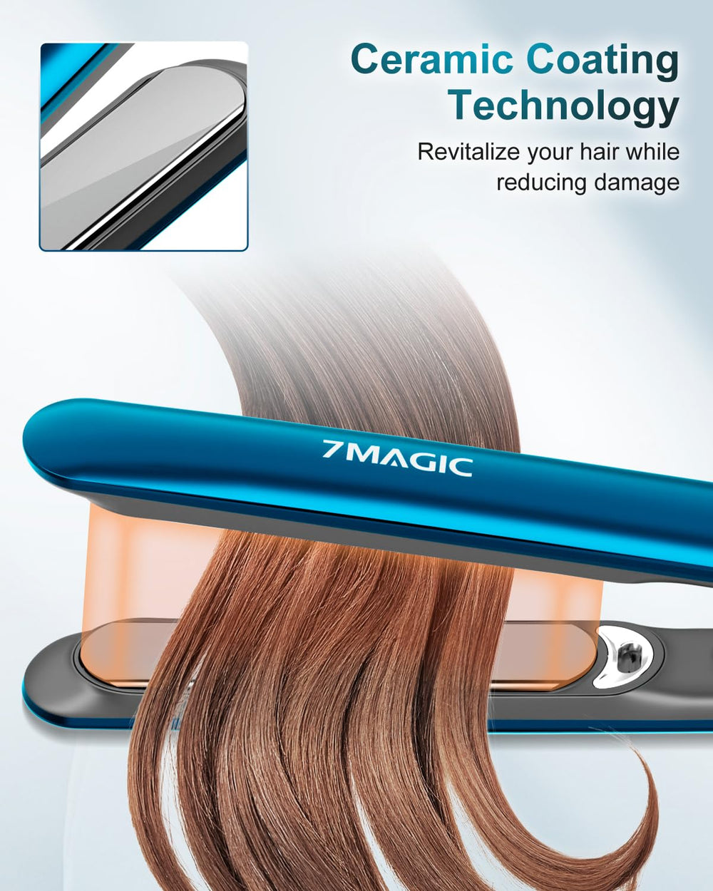 7MAGIC 3D floating plates adapt to hair contours for smooth styling