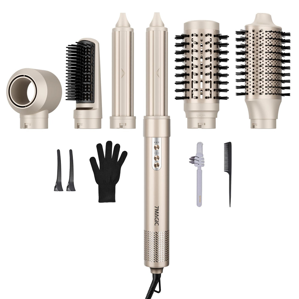 7MAGIC 6-in-1 hair styler in action for fast drying and styling versatility