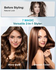 7MAGIC PTC rapid heating heats in 30 seconds for quick styling.