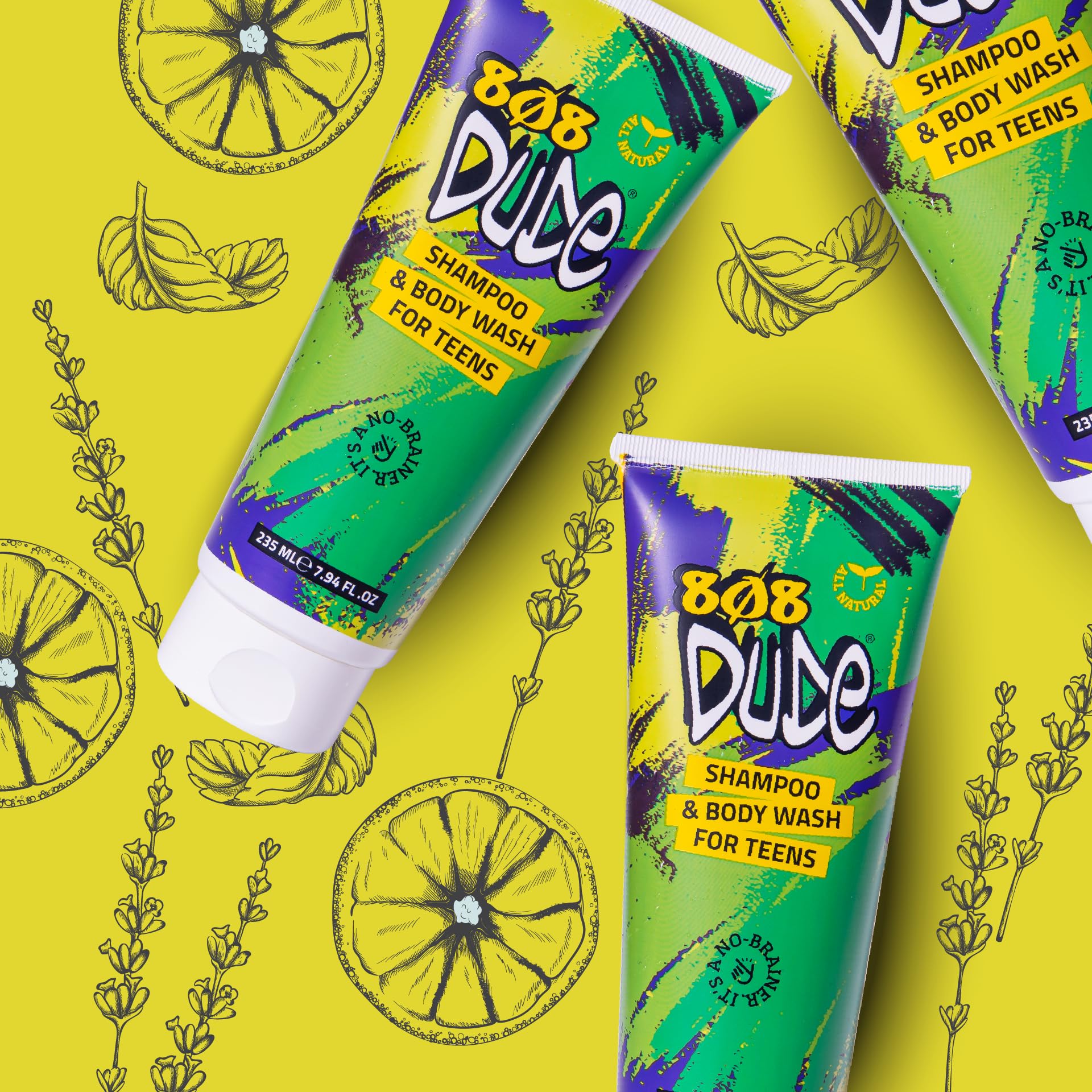 Cruelty-free packaging of 808 Dude with recycled materials visible.