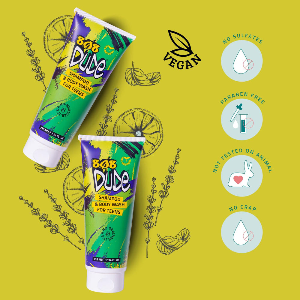 Foam-lather close-up of 808 Dude highlighting refreshing essential oils.