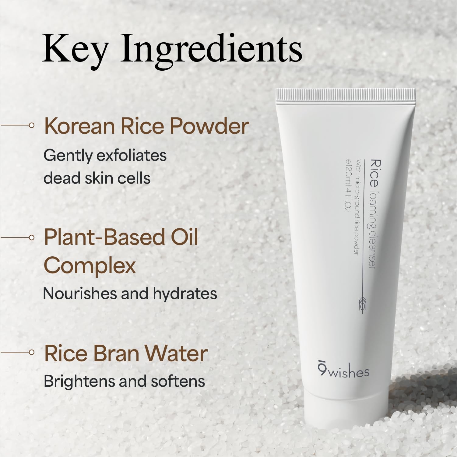 9 Wishes Rice Foaming Cleanser after-use glow hints at bright, refreshed skin.