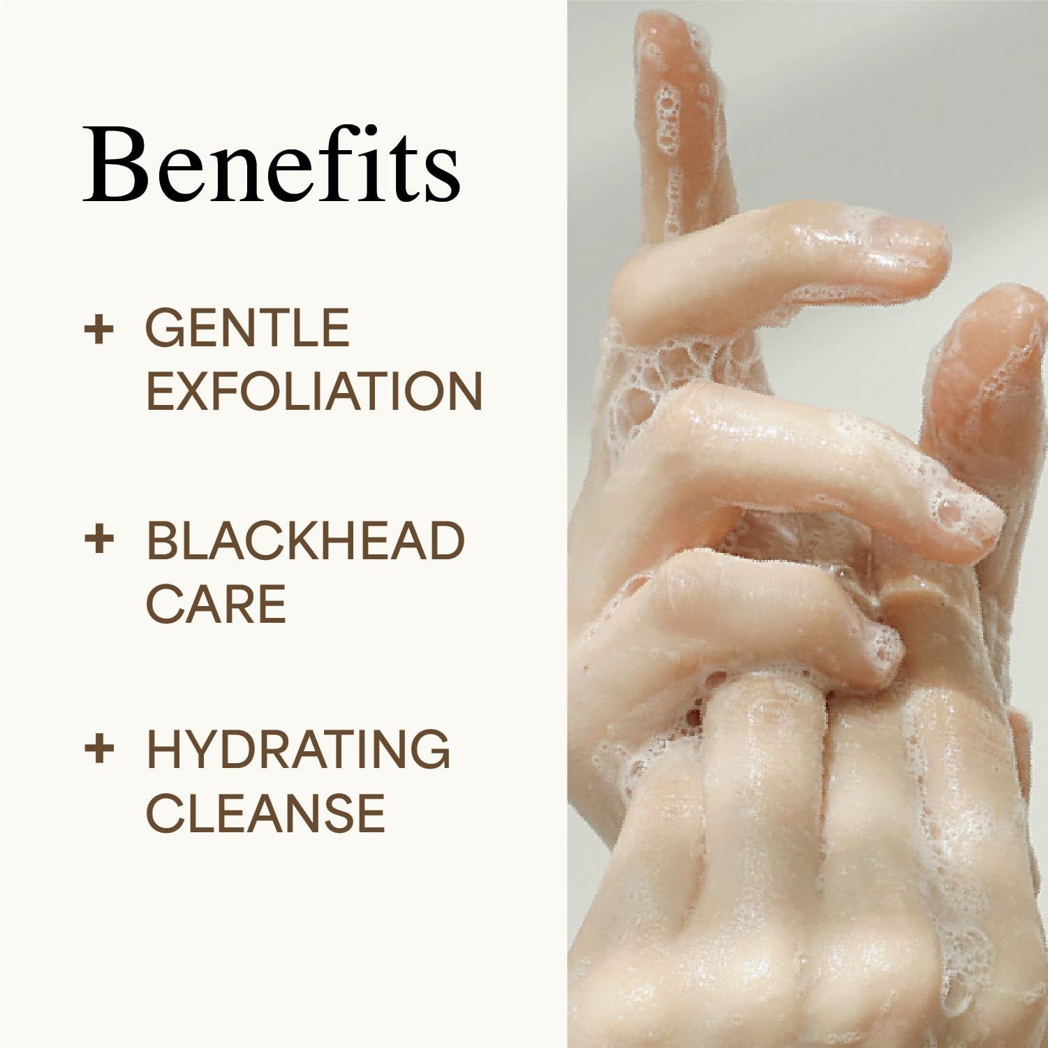 9 Wishes Rice Foaming Cleanser pore-care close-up highlights gentle cleansing for clear skin.