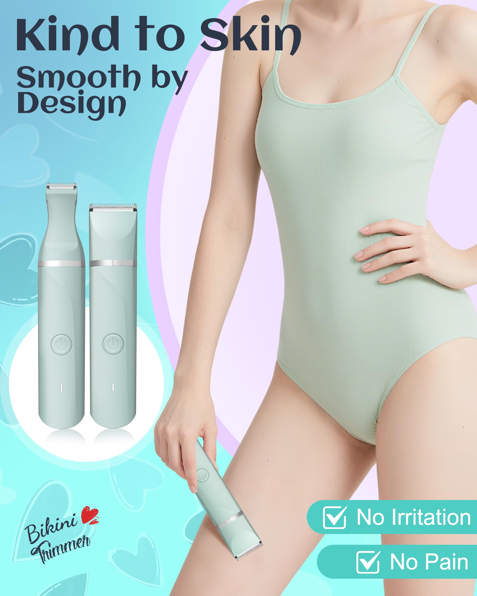 AREYZIN trimmer blade head with ceramic snap-in for smooth shave