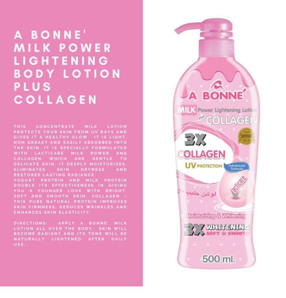 A Bonné lotion dispense-cap indicates hygienic, mess-free use.