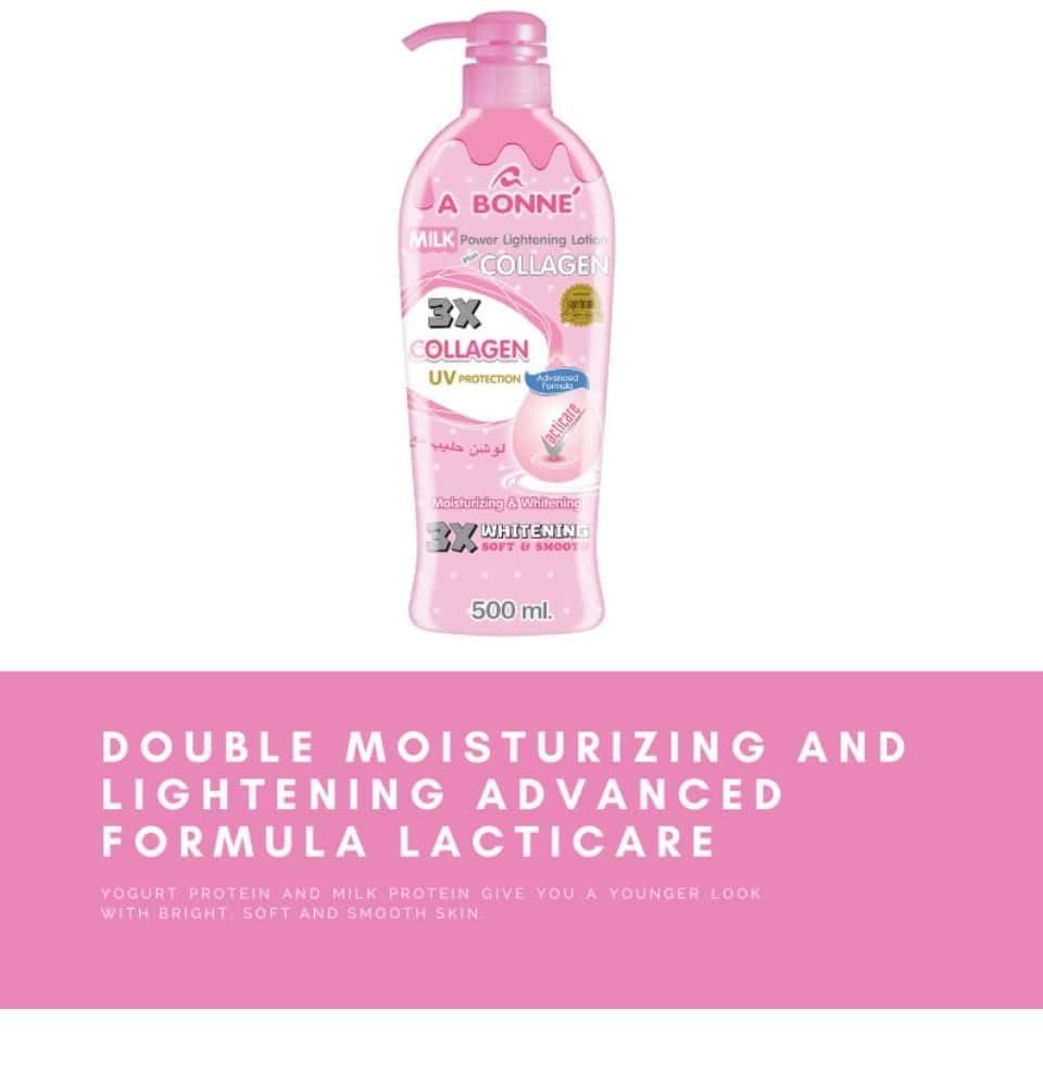A Bonné ingredients view showcases collagen with moisturizers for daily care.